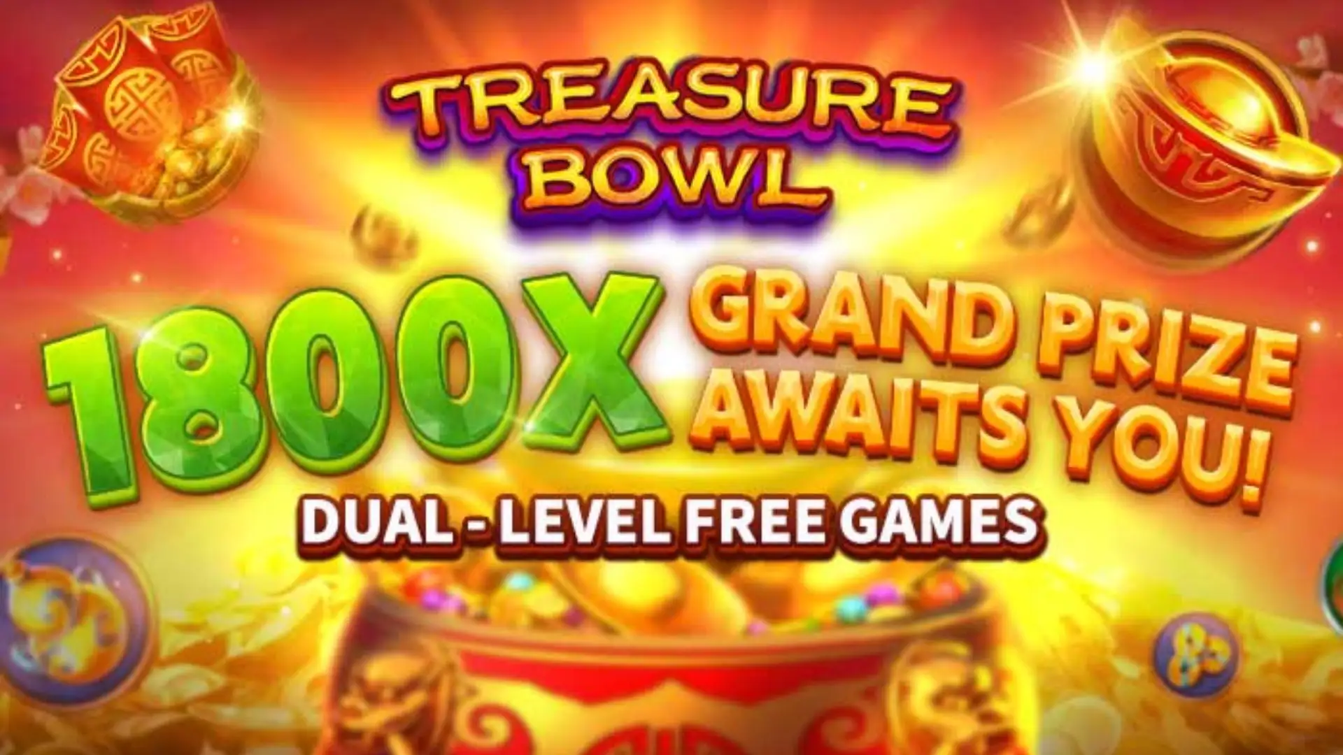 Multiplicadores Treasure Bowl kf678 - 7777x Máximo com Tigela Dourada